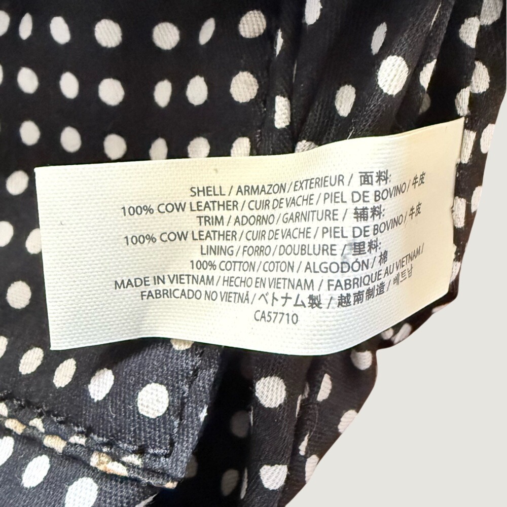 Kate Spade New York Leather Bow Crossbody Bag Purse Polka Dot Lining White Black - Picture 11 of 13